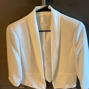 Mural white blazer